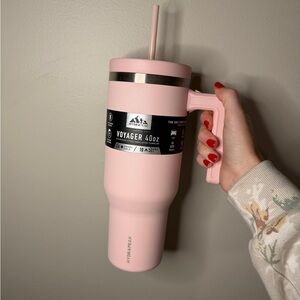 Hydrapeak Voyager Light Pink Stainless Steel Tumbler 40oz With Handle And Straw